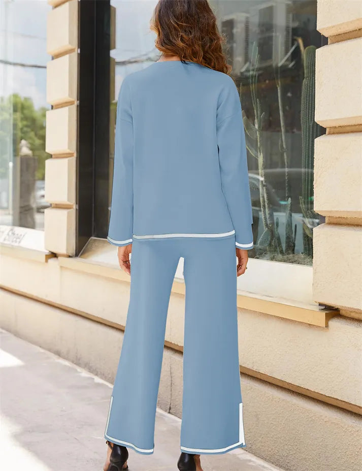 Damen Lounge Set 2-teilig - Bequemer Pyjama Mit V-Ausschnitt & Shorts