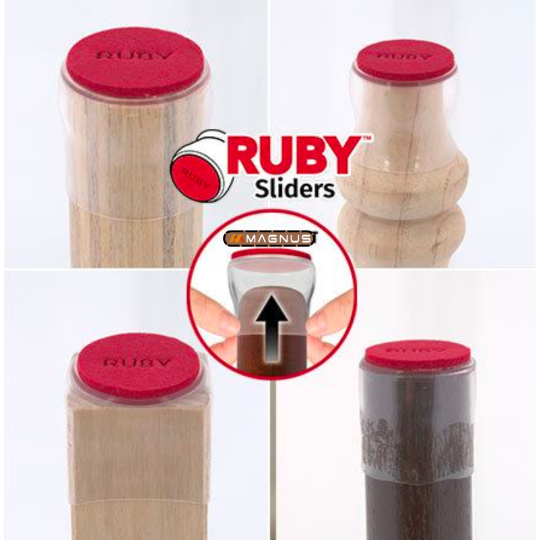 Nieuwe ORIGINELE Ruby™-glijders - geen beschadigde vloeren meer