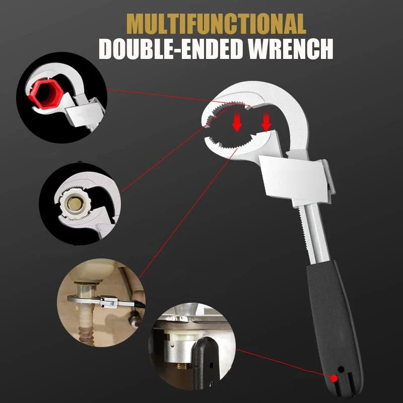 Lovandi EasyWrench ™ - Verstellbarer Universal-Doppelend-Schlüssel